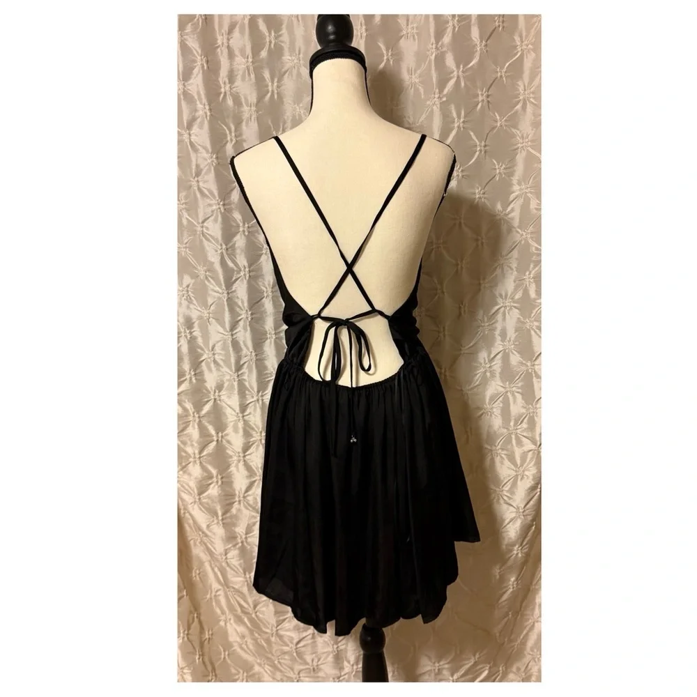 Free People Intimately Good Company Slip Mini Dress in Black - Picture 4 of 12